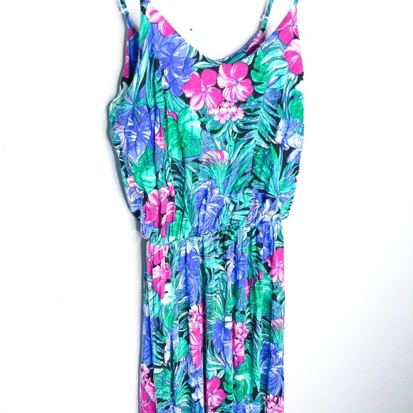 Lush Full Length Tropical Floral Dress - Picture 4 of 7